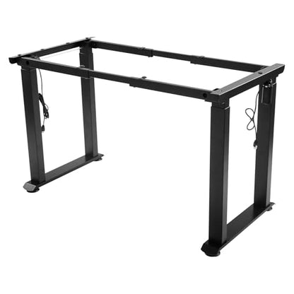 Electric 4-Leg Dual Motor Standing Desk Frame | Height Adjustable Standing Desk Frame | No Desktop | Anti-Collision Detection Stand Up Desk Frame Workstation | Black Frame Only