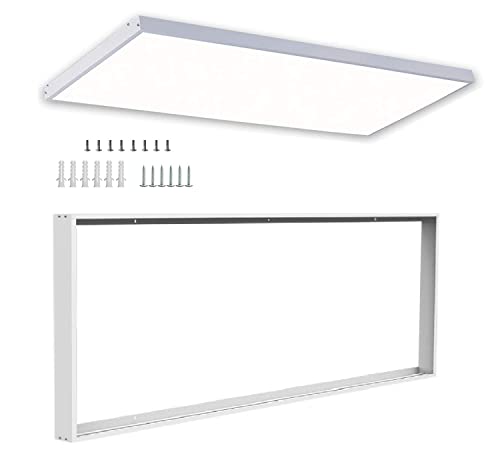 10 Pack 2x4 Surface Mount Kit for 2x4 LED Flat Panel Light | Aluminum 2'x4' ft Ceiling Frame Kit with Mounting Screws, Not Include LED Panel Light - size: 2x4 - 10 Pack
