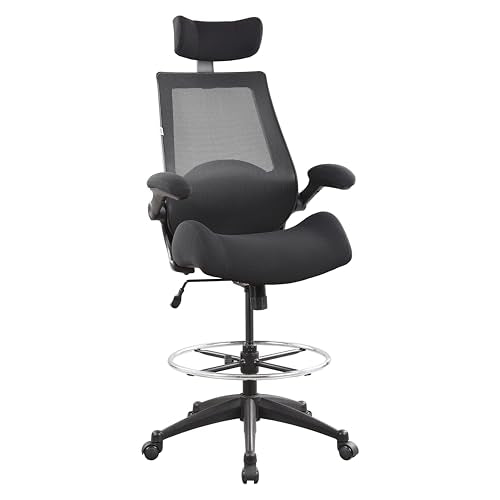 BOLISS Drafting Tall Office Chair 400lbs High Back Standing Desk Chair - color: Black, size: BLS-2818HD