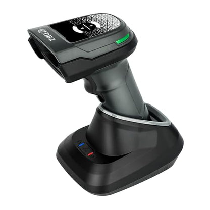 OBZ 1D 2D Barcode Scanner Bluetooth,Handheld with Charging Dock Code Reader - style: Bluetooth Scanner with Base