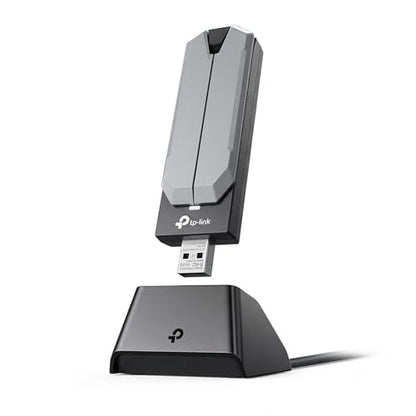 TP-Link BE6200 Tri-Band USB 3.0 Wi-Fi 7 Adapter for Desktop PC, WiFi Dongle | USB Wireless Adapter, Support Win11/10 | 2 x High Gain Antennas | 6GHz,4K-QAM,160MHz, WPA3|Secure by Design, Archer TBE401UH - size: BE6200, WiFi 7