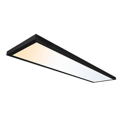 UltraLux 1x4 Surface Mount LED Panel TRIAC Dimmable 3CCT Matte Black 1Pk | 3000 lumens, 120-degree beam, CRI>80, aluminum build, damp-rated, fits junction boxes, over 50,000 hours, 5-year warranty - color: Matte Black, size: 1X4 (1 Pack)