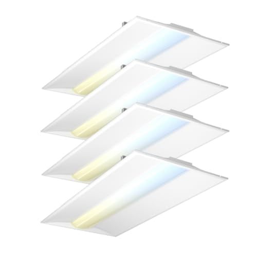 2x4 FT LED Center Basket Troffer Panel Light Drop Ceiling Fixture - size: 2X4 4Pack