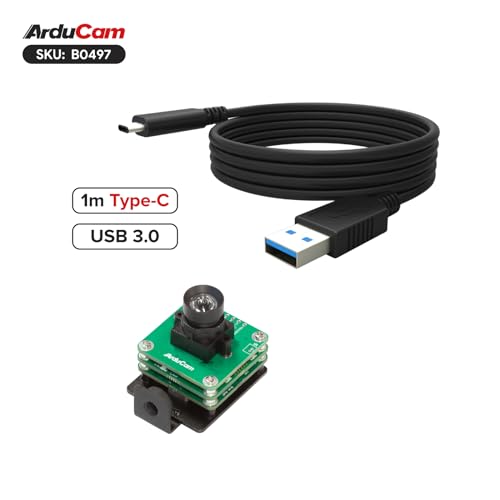 Arducam USB 3.0 Camera, 8.3MP 90fps@720p High-Speed USB Camera Module, 4K IMX678 Low Light Webcam with 100°D Wide Angle M12 Lens for Windows, Linux