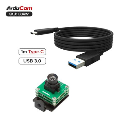 Arducam USB 3.0 Camera, 8.3MP 90fps@720p High-Speed USB Camera Module, 4K IMX678 Low Light Webcam with 100°D Wide Angle M12 Lens for Windows, Linux