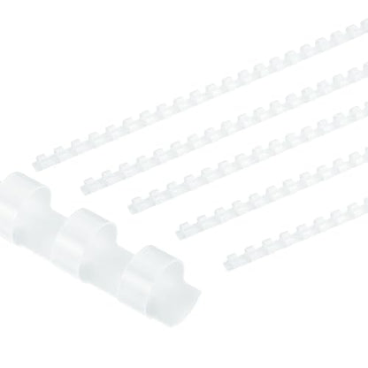 PATIKIL 10mm (3/8") Plastic Binding Combs, 50 Pcs 21 Rings Comb Binding Spines 60 Sheet Capacity Letter Size for Binding Paper Sheets, White - color: White, size: 10mm