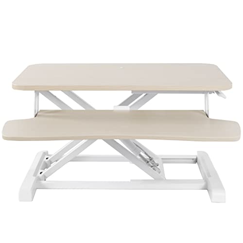 VIVO Light Wood 26 in Standing Desk Converter, DESK-V026KF - color: Light Wood, size: 26"