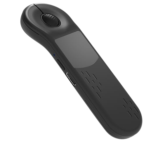 Air Mouse Rechargeable Wireless Presenter with Touchpad for PC/Laptop/iOS/Android, Bluetooth Remote Control for PowerPoint/Keynote/TikTok/Camera/Kindle App (Black) - color: Black