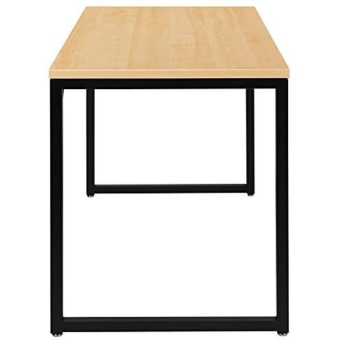 Flash Furniture Industrial Desk, 47", Maple/Black | Commercial Grade, Home Office Desk, Writing Desk, Easy Assembly - color: Black, size: 47 Inch