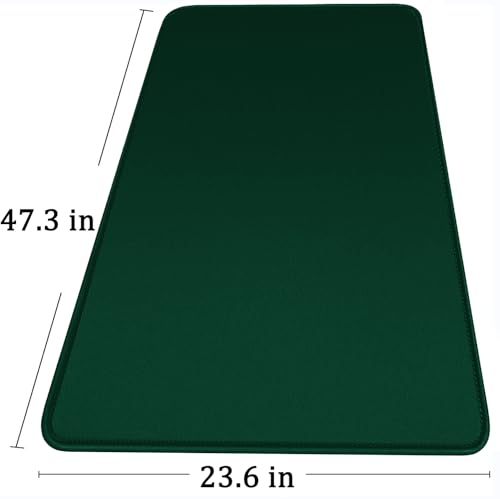 Large Gaming Mouse Pad with Stitched Edges (47.3 X 23.6 in) Waterproof - color: Green, size: 47.3L x 23.6W inches
