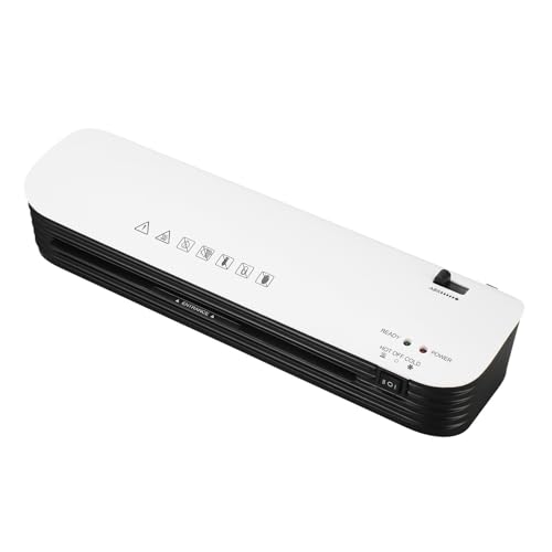 ViaGasaFamido A4 Hot Cold Laminator Machine 9 Inch Quick Warm Up with 50 Laminating Pouches and Paper Trimmer for Home Office School (US Plug 110‑120V)