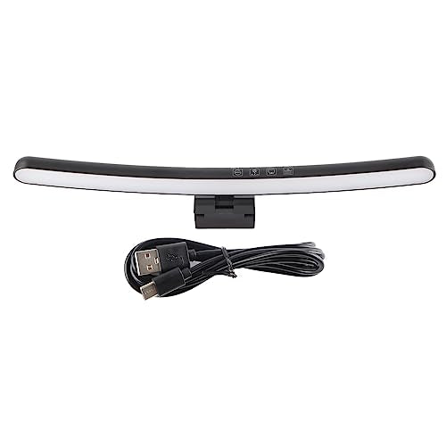 Computer Monitor Lamp MK520, Wireless USB - C Monitor Light Bar with Asymmetric Optical Design, 7 Color RGB Backlight & Touch Dimming for Curved 15-22 Inch Screens