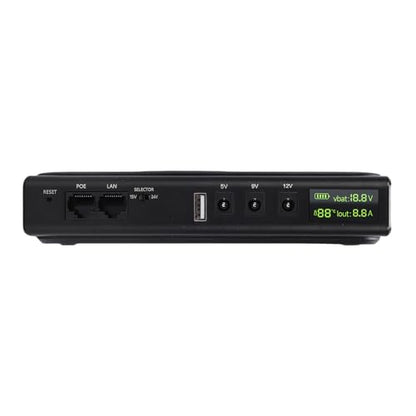 FTVOGUE Uninterruptible Power Supply Fireproof ABS Mini UPS Battery Backup 36W 5V 9V 12V DC USB LAN POE Output for Router Modem Camera Home Office (US Plug)