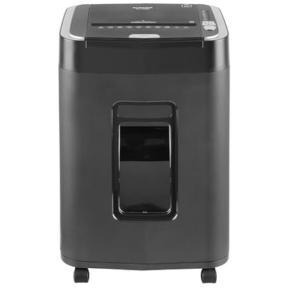 Aurora Commercial Grade 150-Sheet Auto Feed Heavy Duty Micro-Cut Paper and Credit Card Shredder with 6.3 Gallon Pullout Basket / 60 Minutes Continuous Run Time/P-4 Security Level - size: 150-Sheet AutoFeed MicroCut