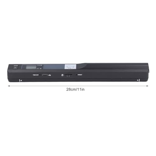 Tbest Portable Scanner Handheld Scanner Document Scanning Wand 900DPI A4 Color Photo Image Scan JPG PDF USB 2.0 32GB Micro SD Card Support for Documents Photos Receipts (Black) - color: Black