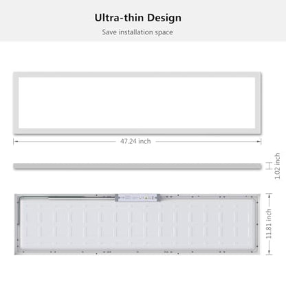 AIKVSXER 4Pack 1x4 LED Flat Panel Light, 50W Surface Mount Ceiling Fixture