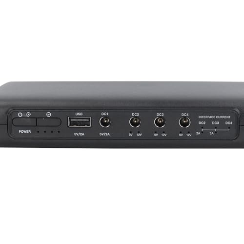 Compatible with Router Modem and Security Camera, Mini UPS Battery Backup 20000mAh 74Wh Uninterruptible Power Supply, DC 5V 9V 12V Output 3A Max, with US Plug and USB Port for