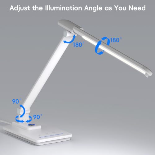 ELECTRI Desk Lamp for Home Office, 5 Color & Stepless Dimming, Eye-Caring