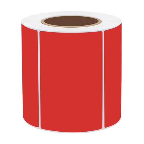 STARLIBOO 3x2 inch Color Direct Thermal Label Stickers for Shipping, Barcode, Address, Compatible with Rollo Label Printer & Zebra Desktop Printers (Red) - color: Red, size: 2*3 inch/1 roll