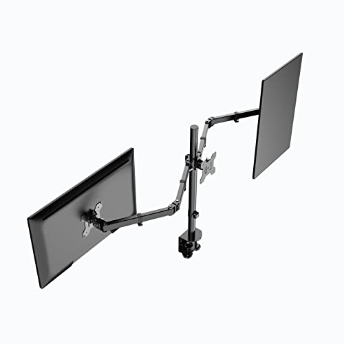 Rocelco Premium Triple Monitor Desk Mount - Standard Pattern Fits 13" - 27" LED LCD Flat Computer Screen - Three Articulated Full Motion Adjustable Arms - Grommet and C Clamp - Black (R DM3) - style: 3 Monitor
