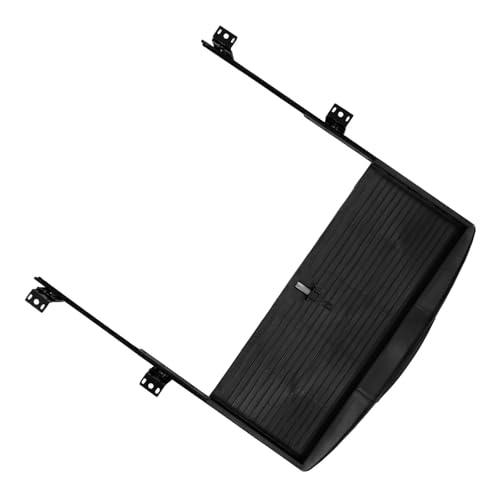 Homoyoyo Desk Keyboard Mouse Drawer with Sliding Pull-Out Design, Space Saving Plastic and Metal Keyboard Tray for Office Workstation, Practical Black Desk Extender for Office Workers