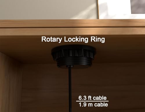 3-inch Desktop Power Grommet,GaN 65W PD USB-C,6.3ft Cord,Black - size: Black,6.26 ft