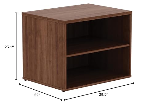 Lorell Walnut File Storage Cabinet Credenza