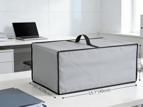 AF-WAN Printer Dust Cover for Canon PIXMA TS4320/TS6520 Wireless Color Inkjet Printer, 600D Nylon Waterproof Dustproof with Top Handle, Foldable & Easy to Use (Silver Grey) - color: Silver Grey
