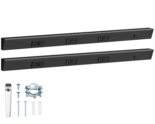 2-Pack 36 in Under Cabinet Power Strip with GFCI, ETL Listed | 20A GFCI + 2×20A TR Outlets with USB-A & USB-C, Aluminum Housing, Power Strip for Kitchen, Workshop, Black, ETL Listed - color: Black, size: 2 Pack