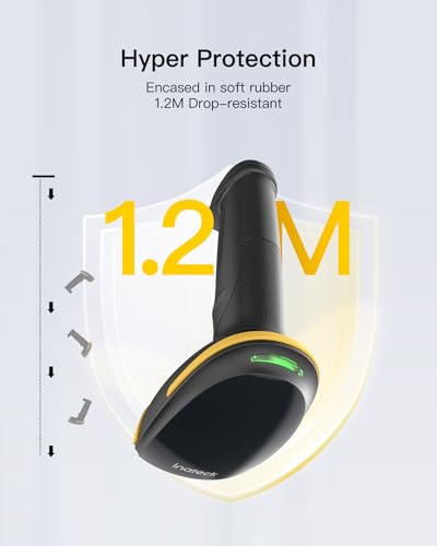 Inateck 1D Bluetooth Barcode Scanner with 2600mAh Battery, Plug-and-Play Wireless CCD Reader for Inventory, Library & Warehouse, Compatible with Windows, Mac, iOS, Android, BCST-24 - style: 1D CCD