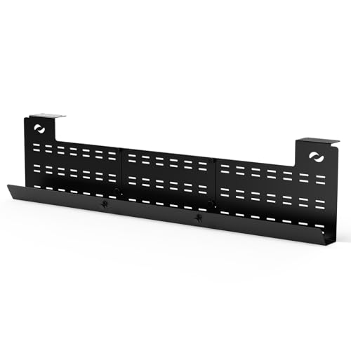 HumanCentric Under Desk Cable Management Tray & Cord Raceway, Black