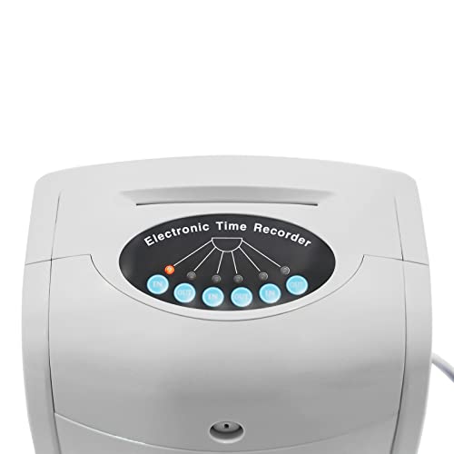 Time Clocks for Small Business, LED Display Time Clock Bundle with 50 Cards, 1 Backup Ribbon & 2 Keys in/Out Time Attendance Machine Employee Attendance Punch Recorder