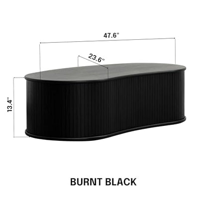 NTC Ripple (Coffee Table, Burnt Black) - color: Burnt Black, style: Coffee Table