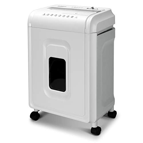 Aurora High-Security 8-Sheet Micro-Cut Paper, CD/DVD and Credit Card Shredder, White/Gray - style: 8-Sheet Microcut / P4