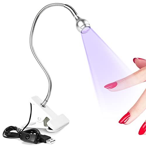Saviland Mini Nail LED Lamp – Flexible Rotatable USB Quickly Nail Dryer Gel Lamp for Nails with Securing Clip Led Light for Nails for Curing Gel Polish U V Nail Gels Manicure DIY | Securing clip design, USB powered, Fast curing, Salon use, DIY manicure, G
