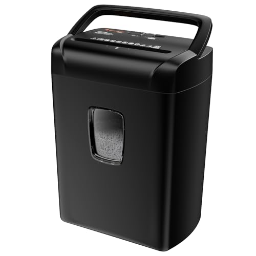 Bonsaii 15-Sheet Cross Cut Paper Shredder for Home Office Heavy Duty | 10-Minute Continuous Run, P-4 Security Level, Shreds CDs, Credit Cards, Staples & Paper Clips, 5.5-Gal Bin, C243-A