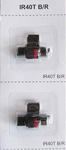 Compumatic Calculator Ink Replaces CP-13, IR-40T, EA-772R, Black/Red 2-Pack
