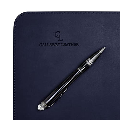 Gallaway Leather Desk Mat - Office Writing Desk Pad, Medium 24" x 14" Navy Blue, Gift Ready Elegant Computer Desk Cover Protector - color: Navy Blue, size: Medium