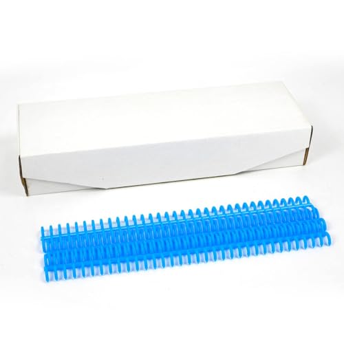 Rayson PROC1230BU Click Binding Spines, Easy Edit Spines, 1/2" Diameter, 90 Sheets Capacity, Blue, 30/Box - color: Blue