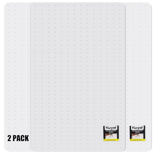 Kuyal Office Chair Mat for Carpet, 2 Pack 48x 60 Clear Heavy Duty Computer Chair Mat, Under Desk Protector Carpeted Floors Mat, Easy Chair Movement,Ship Flat - color: Clear, size: 48" X 60" 2Pack