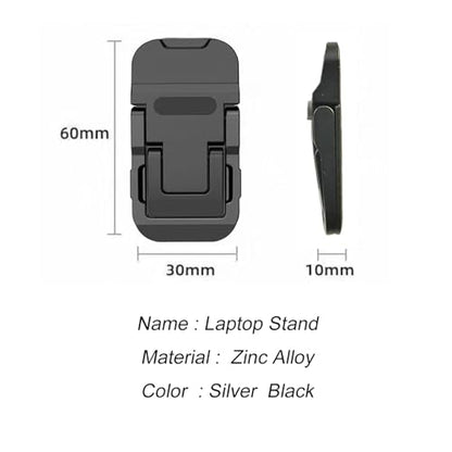 2PCS Laptop Stand, Portable Laptop Cooling Pad, Foldable Metal Keyboard Stand, Mini Keyboard Pillar (Black,Two Gears) - color: Black