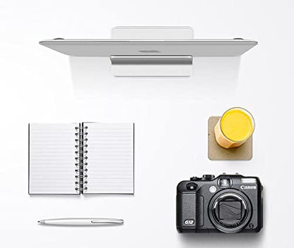 Vertical Laptop Stand for Desk [Adjustable] Sturdy Aluminum Dock Fits All Laptops (up to 20.3 inches) Space Saving, Modern Compact Holder, Compatible with MacBook Pro/Air, Surface, HP, Dell (Silver) - color: Sliver