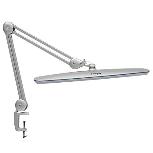 23-Inch LED Task Lamp with Clamp, 24W 2200LM, Silver - color: Silver