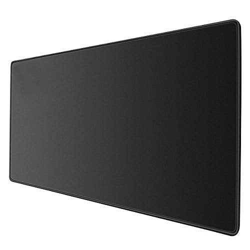 JIALONG Large Gaming Mouse Pad, XXL Desk Mousepad with Stitched Edges, Non-Slip Base Keyboard Pad for Gamer, Office & Home Classic Black - color: Black