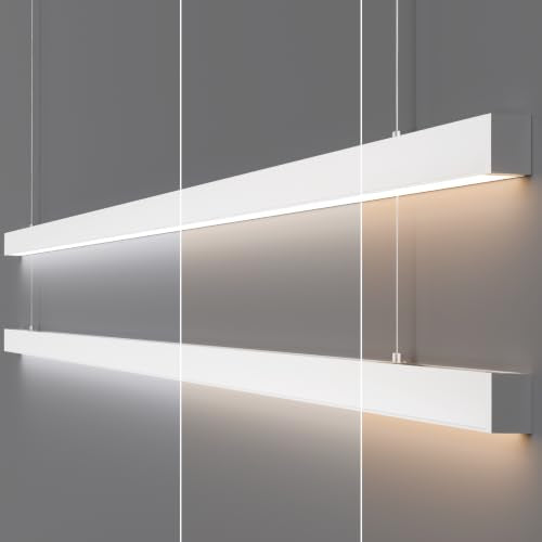 JTT 8FT LED Linear Light White, 100/80/60W 8' Linkable Office Light 2Pack - color: White 2 Pack（8FT）