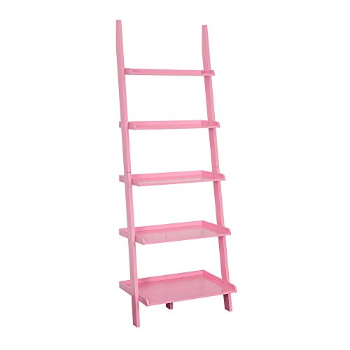 Convenience Concepts American Heritage Bookshelf Ladder, Light Pink - color: Light Pink