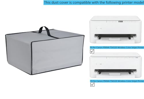 AF-WAN Printer Dust Cover for Canon PIXMA TS4320/TS6520 Wireless Color Inkjet Printer, 600D Nylon Waterproof Dustproof with Top Handle, Foldable & Easy to Use (Silver Grey) - color: Silver Grey