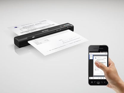 Epson ES-60W Wireless Compact Lightweight Sheetfed Mobile Color Document Scanner in Retail Packaging