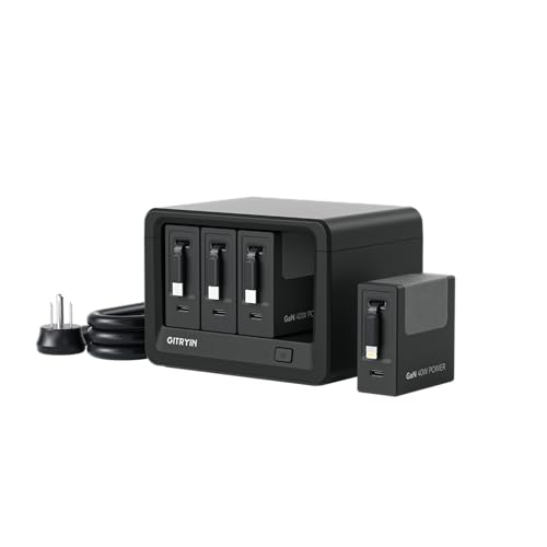 Gitryin 12-in-1 Desktop Charging Station, 160W USB Retractable GaN Charger - size: With 1 Lightning Charger and 3 Type-C Chargers
