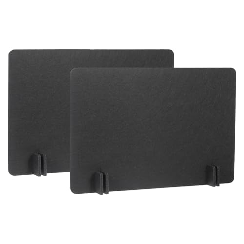 PATIKIL Desk Divider, 2 Set 24 x 16 Inch Acoustic Freestanding Desk Divider Desk Privacy Panel with 8 Pcs Support Feet for Library Office Workstation, Black - color: Black, size: 24 x 16 Inch